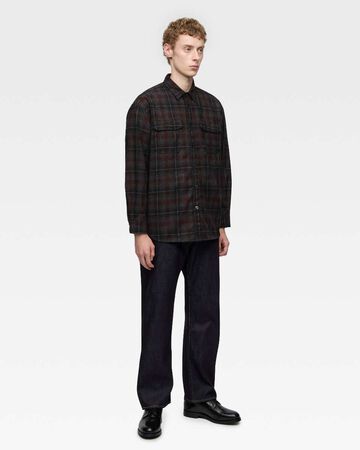 WOOL×CASHMERE OMBRE CHECK L/S SHIRT,GRY, large image number 3