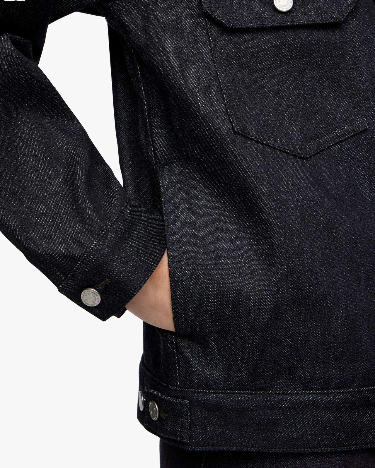 #002 CASHMERE DENIM JACKET 13.7oz,Indigo, large image number 8