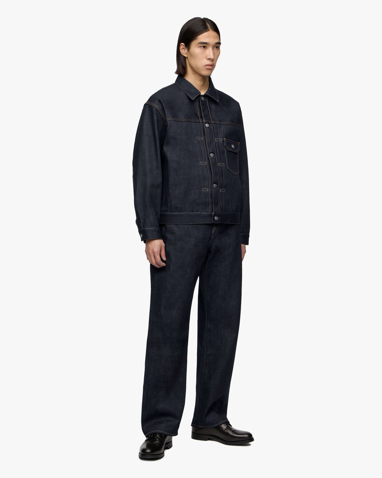 #001 STANDARD DENIM JACKET 14.7oz,Indigo, large image number 4
