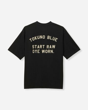 ZIMBABWE COTTON S/S TEE - TOKUNO BLUE,BLK, large image number 5