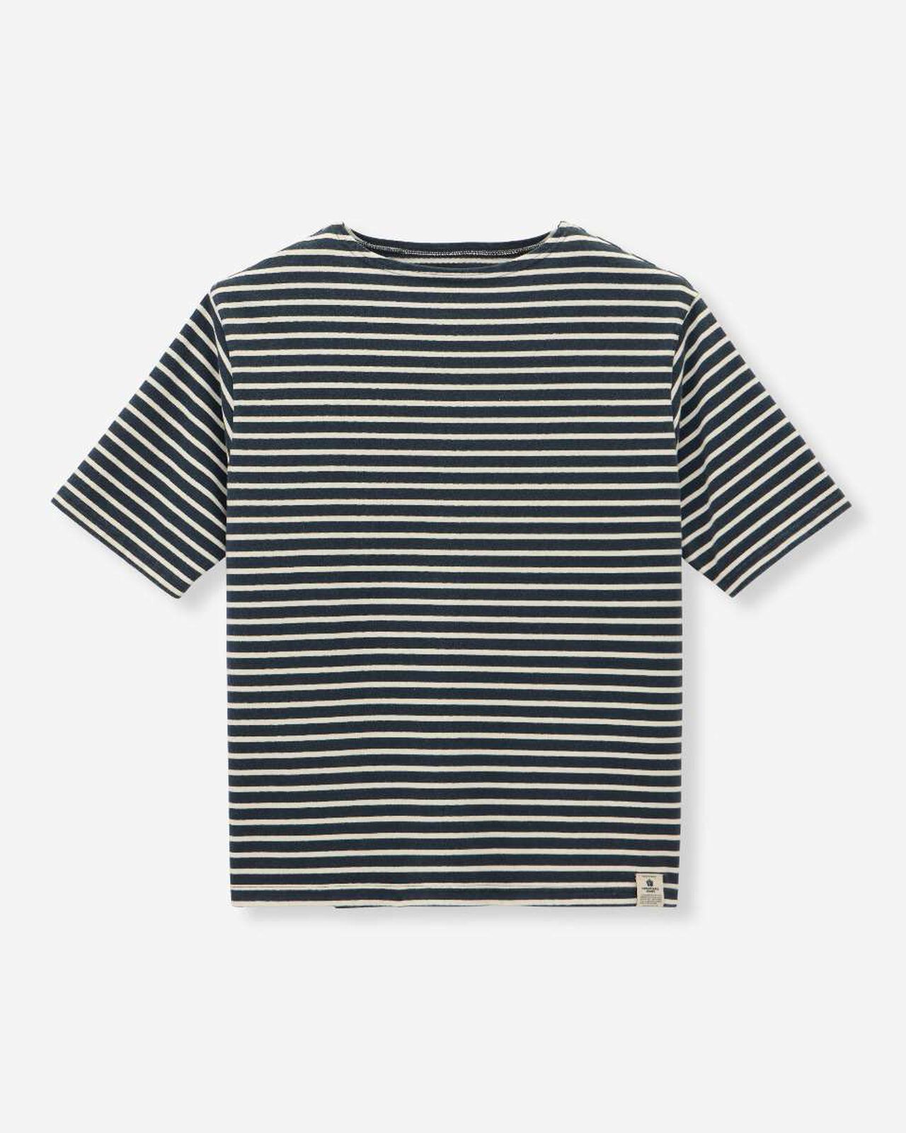 BASQUE BORDER S/S TEE,NAVY, large image number 5