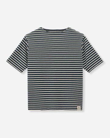 BASQUE BORDER S/S TEE,NAVY, large image number 5