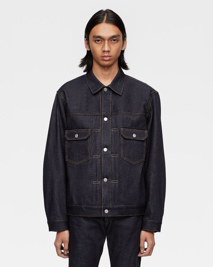 #002 STANDARD DENIM JACKET 14.7oz,, medium