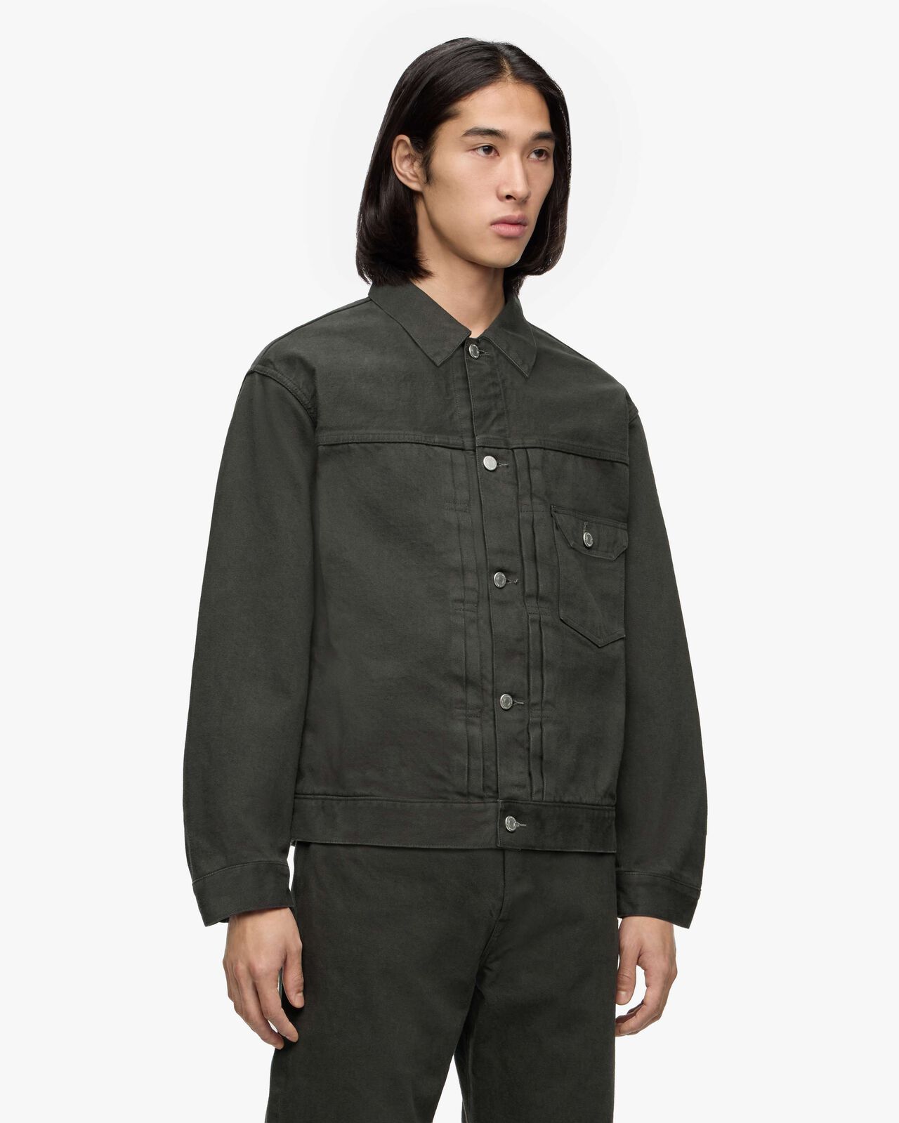 #001 DENIM JACKET - BC,Light Black, large image number 1