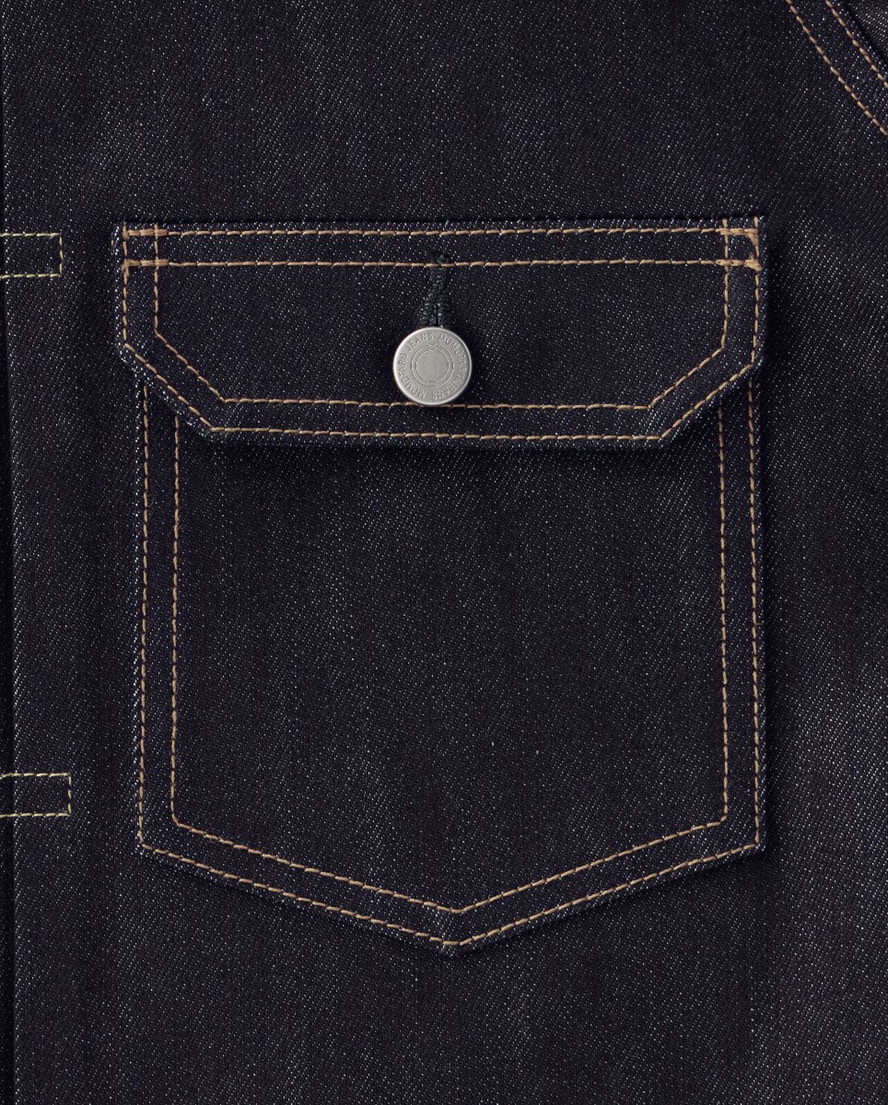#002 SILK DENIM JACKET 15oz,Indigo, large image number 10