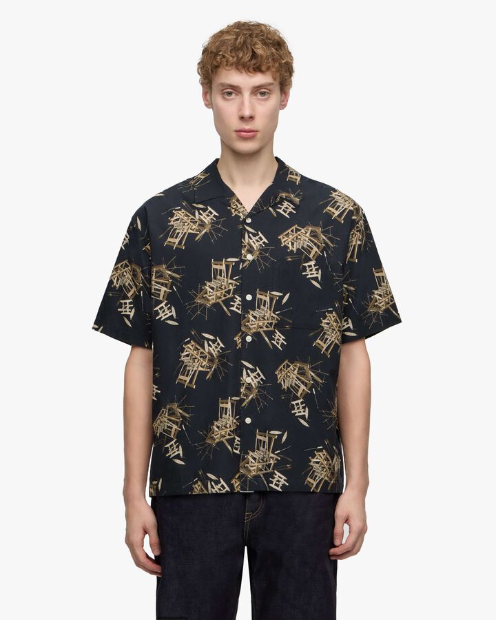 COTTON/RAYON S/S  SHIRT,, medium