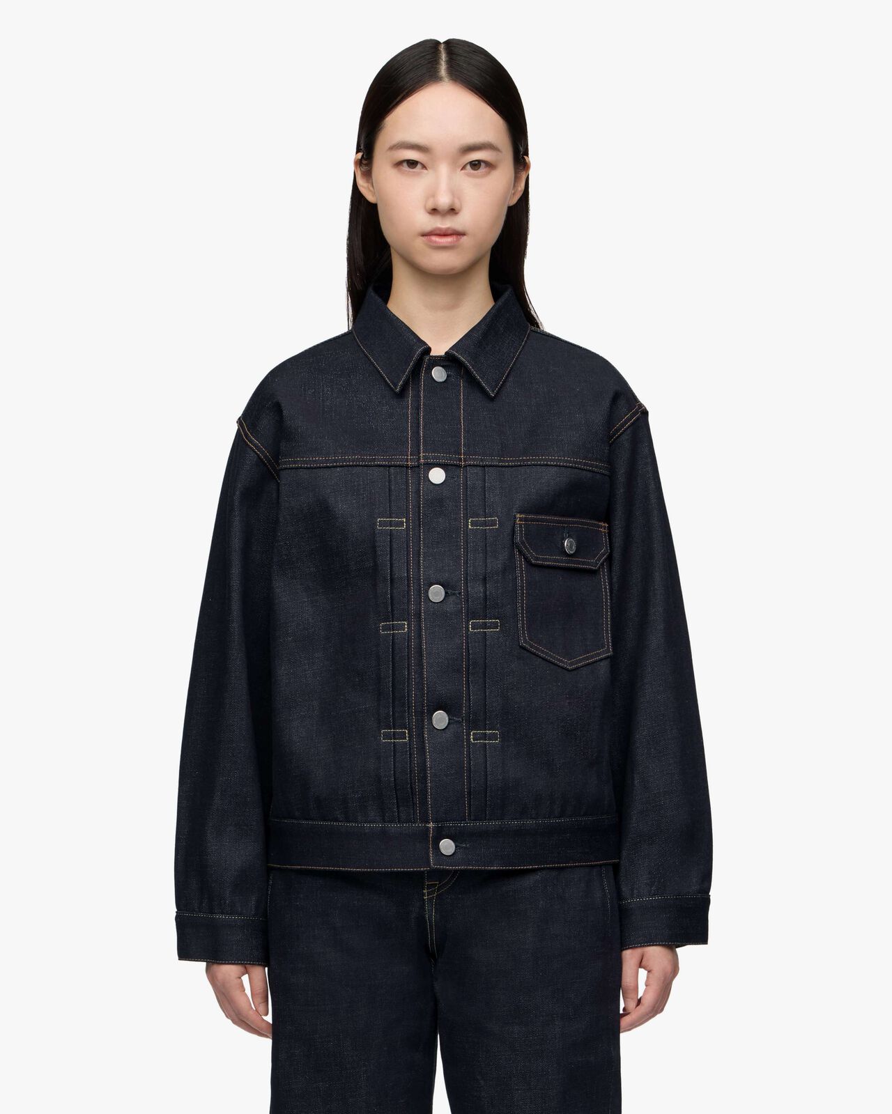 #001 STANDARD DENIM JACKET 14.7oz,Indigo, large image number 5