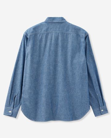 TRIPLE STITCH L/S CHAMBRAY SHIRT,Indigo, large image number 6