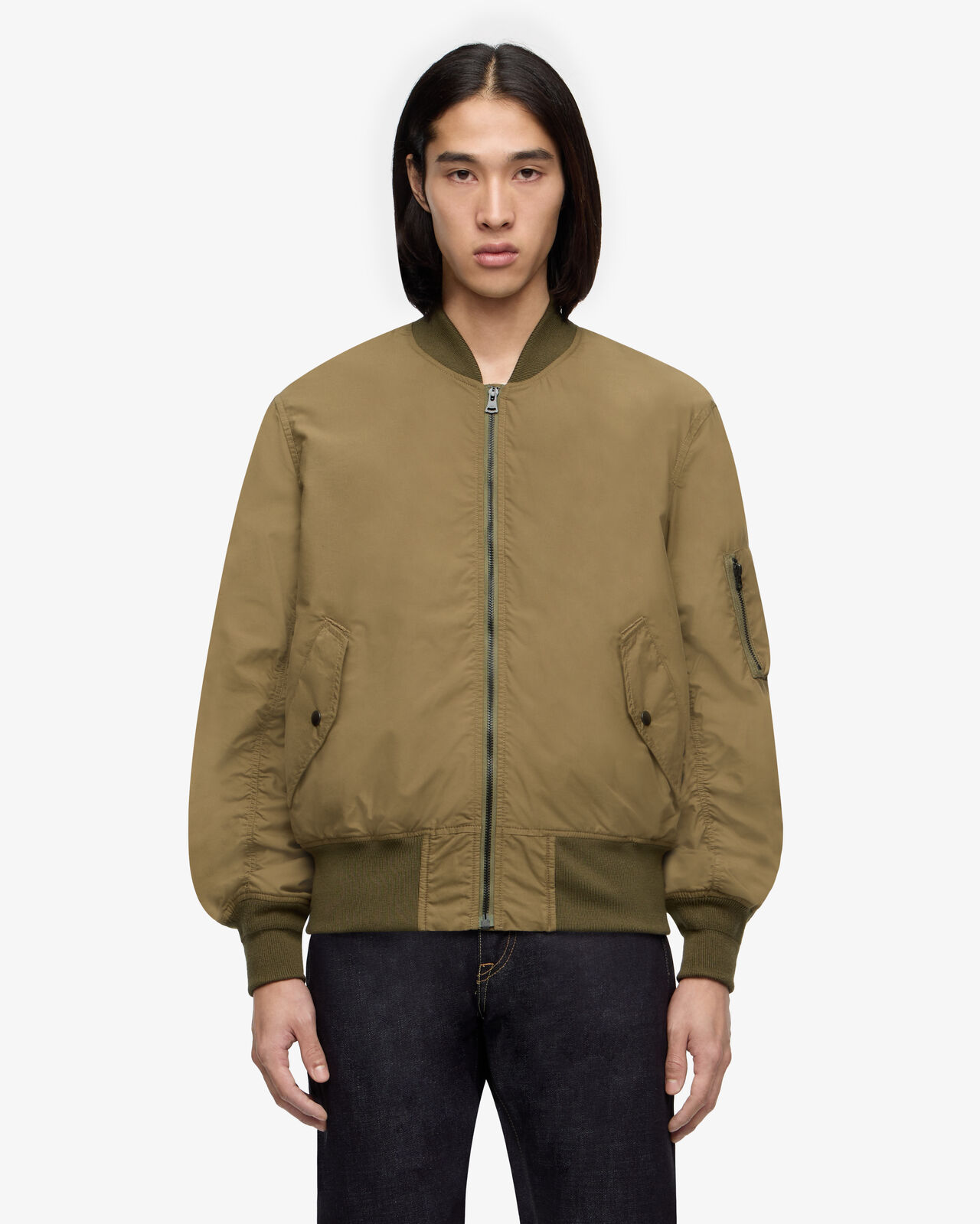 COTTON SILK MA-1,KHAKI, large image number 0