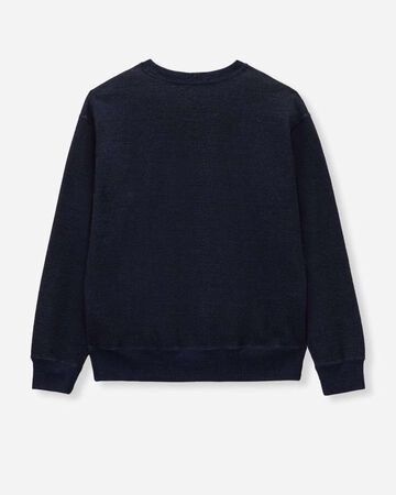 INDIGO SWEAT CREW NECK PO-YARN DYE,Indigo, large image number 6