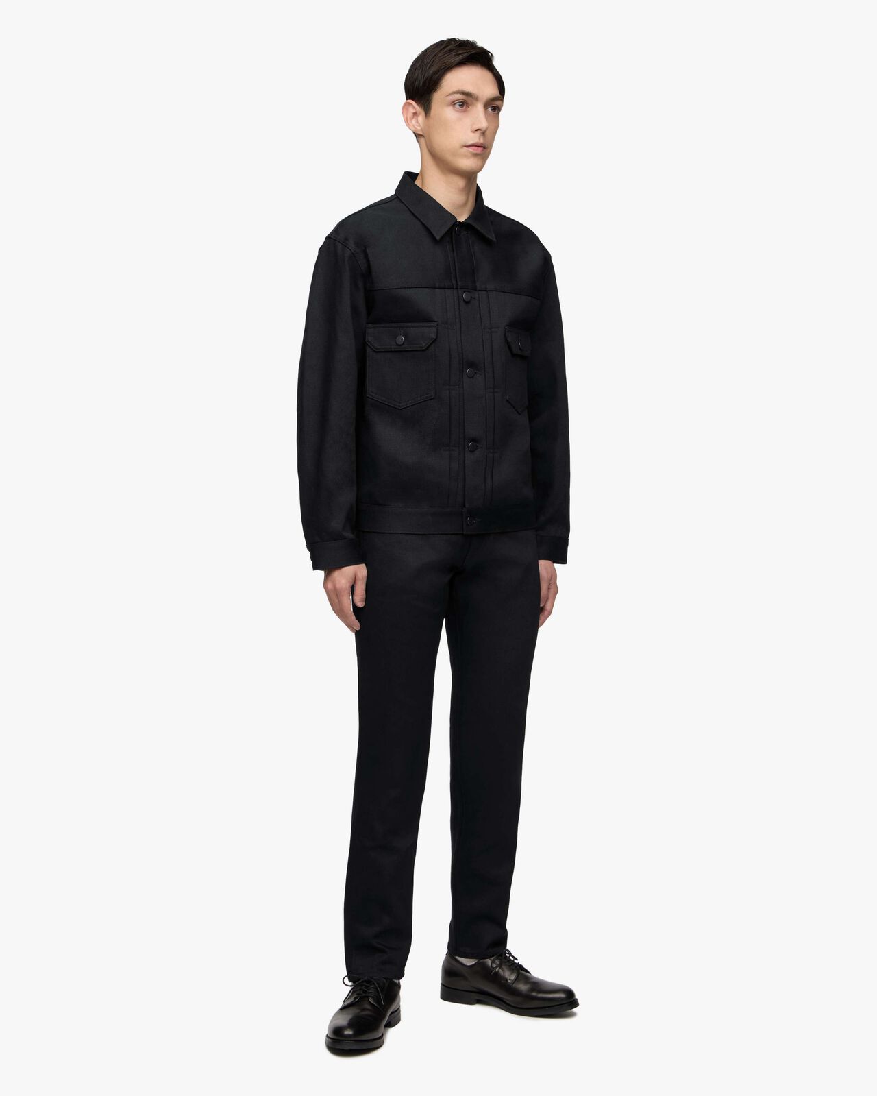 #300 STANDARD SLIM 14.7oz ZIPPER FLY,BLK, large image number 4