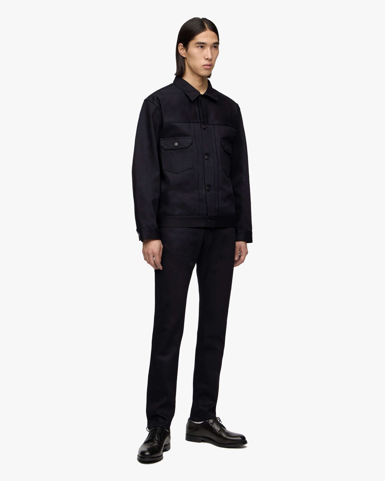 #300 STANDARD SLIM 14.7oz ZIPPER FLY,BLK, large image number 5