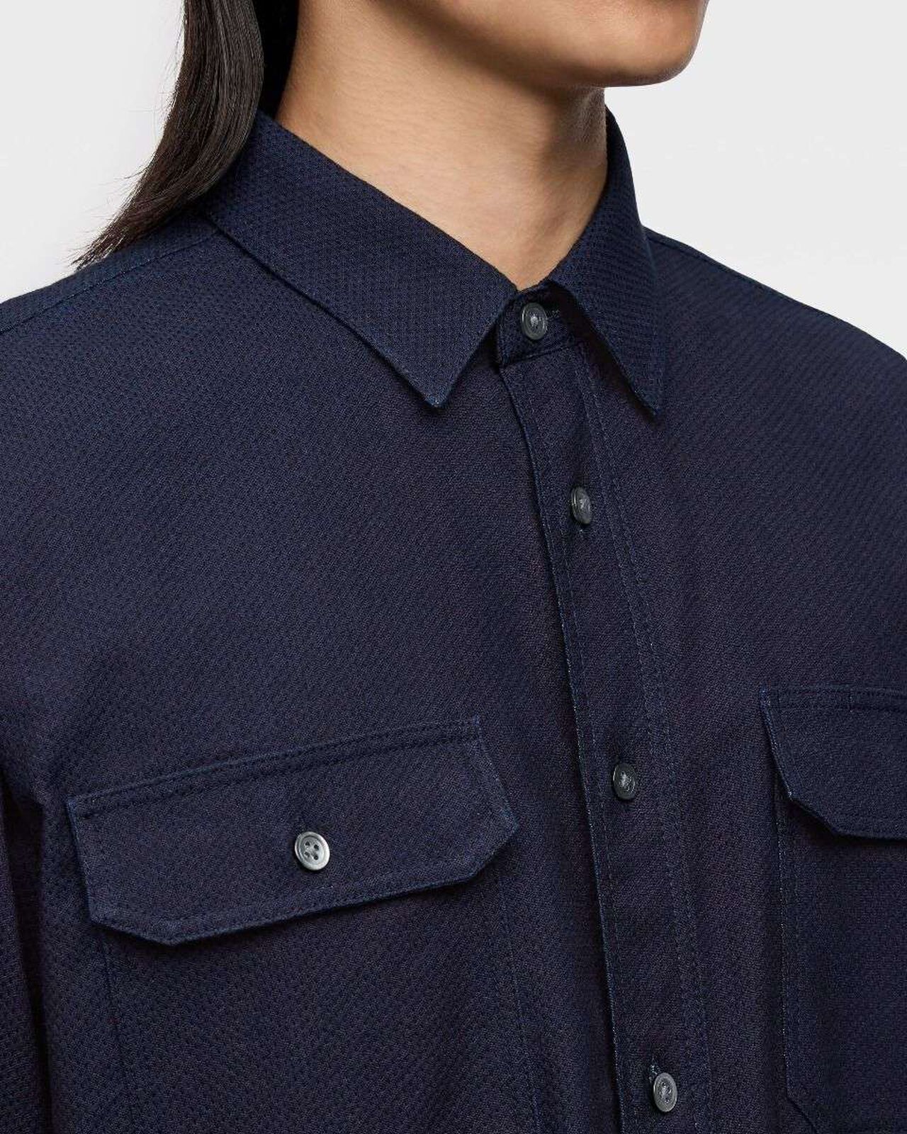 SASHIKO CPO SHIRT,Indigo, large image number 4