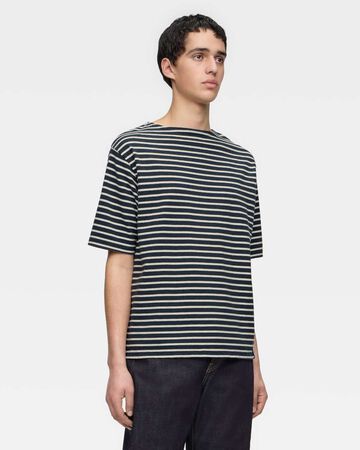BASQUE BORDER S/S TEE,NAVY, large image number 1