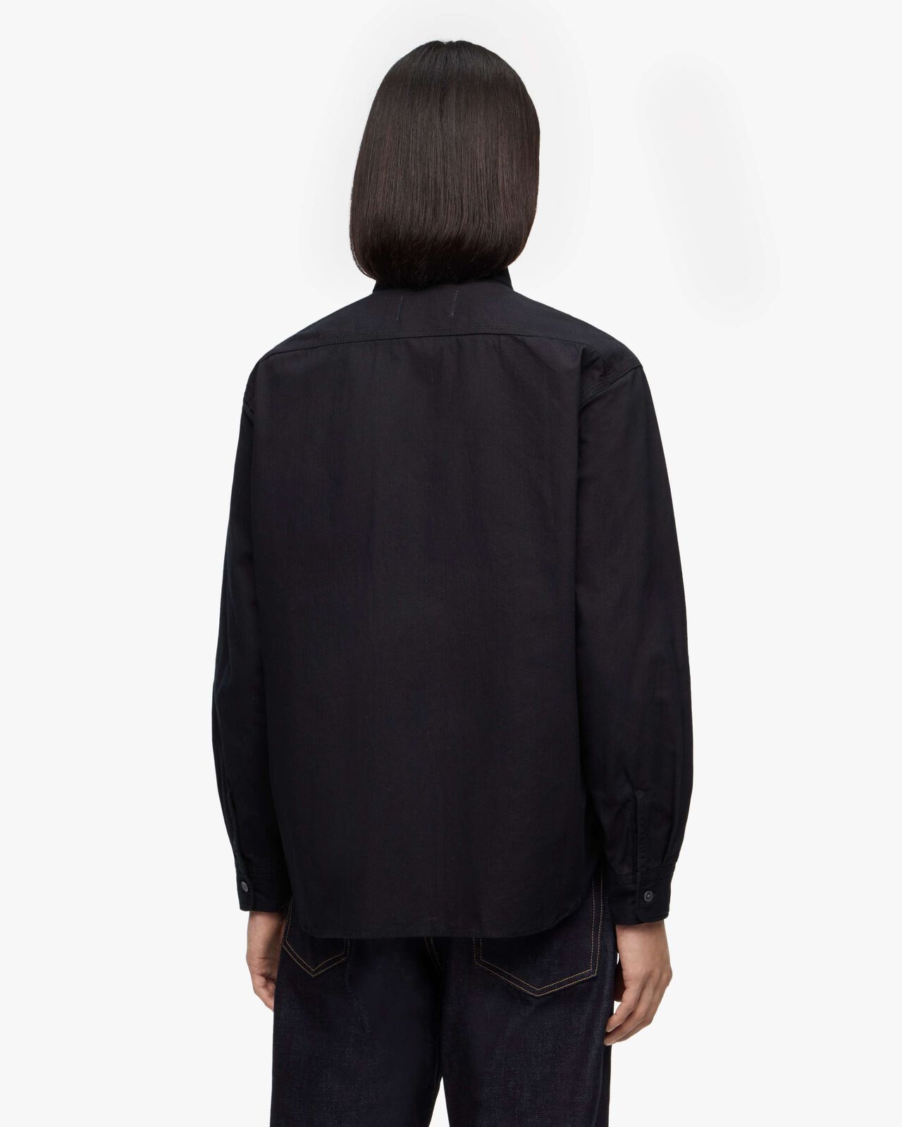 SASHIKO L/S SHIRT,Indigo, large image number 2