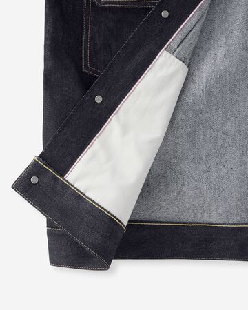 #002 SILK DENIM JACKET 15oz,Indigo, large image number 12