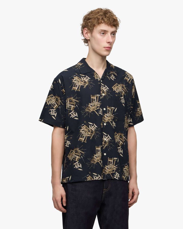 COTTON/RAYON S/S  SHIRT,, medium