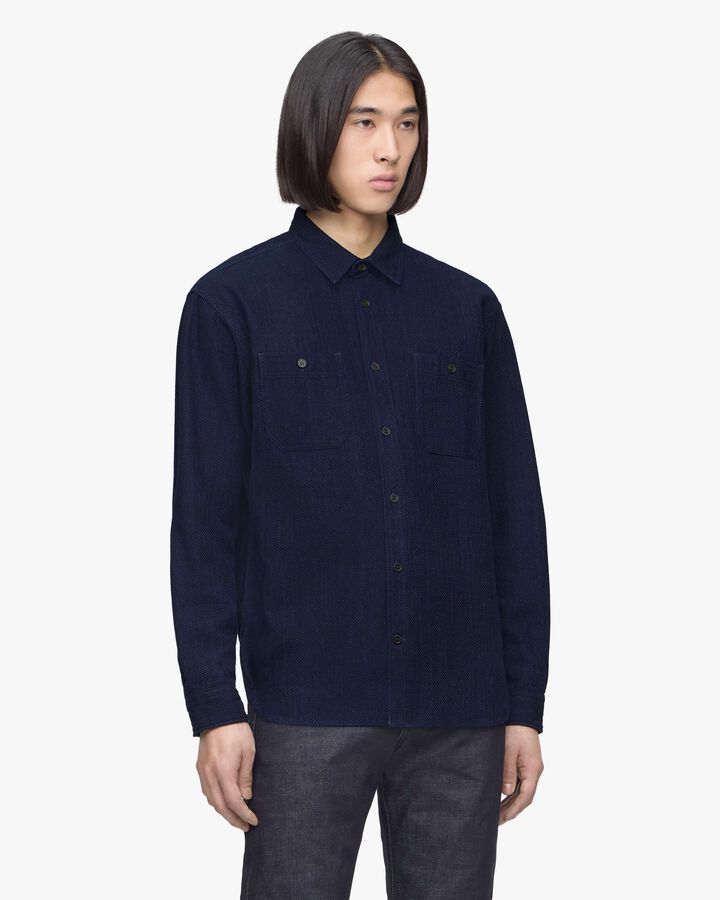 SASHIKO WORK SHIRT,, medium