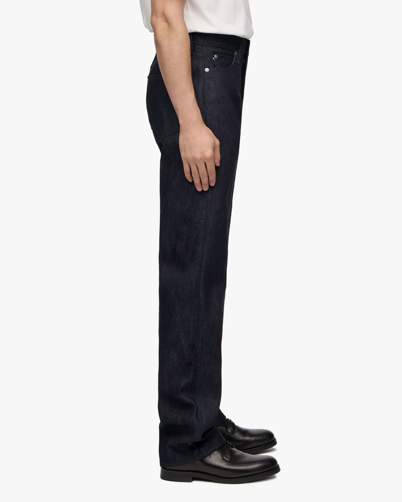 #100 CASHMERE STRAIGHT 13.7oz ZIPPER FLY,Indigo, large image number 3
