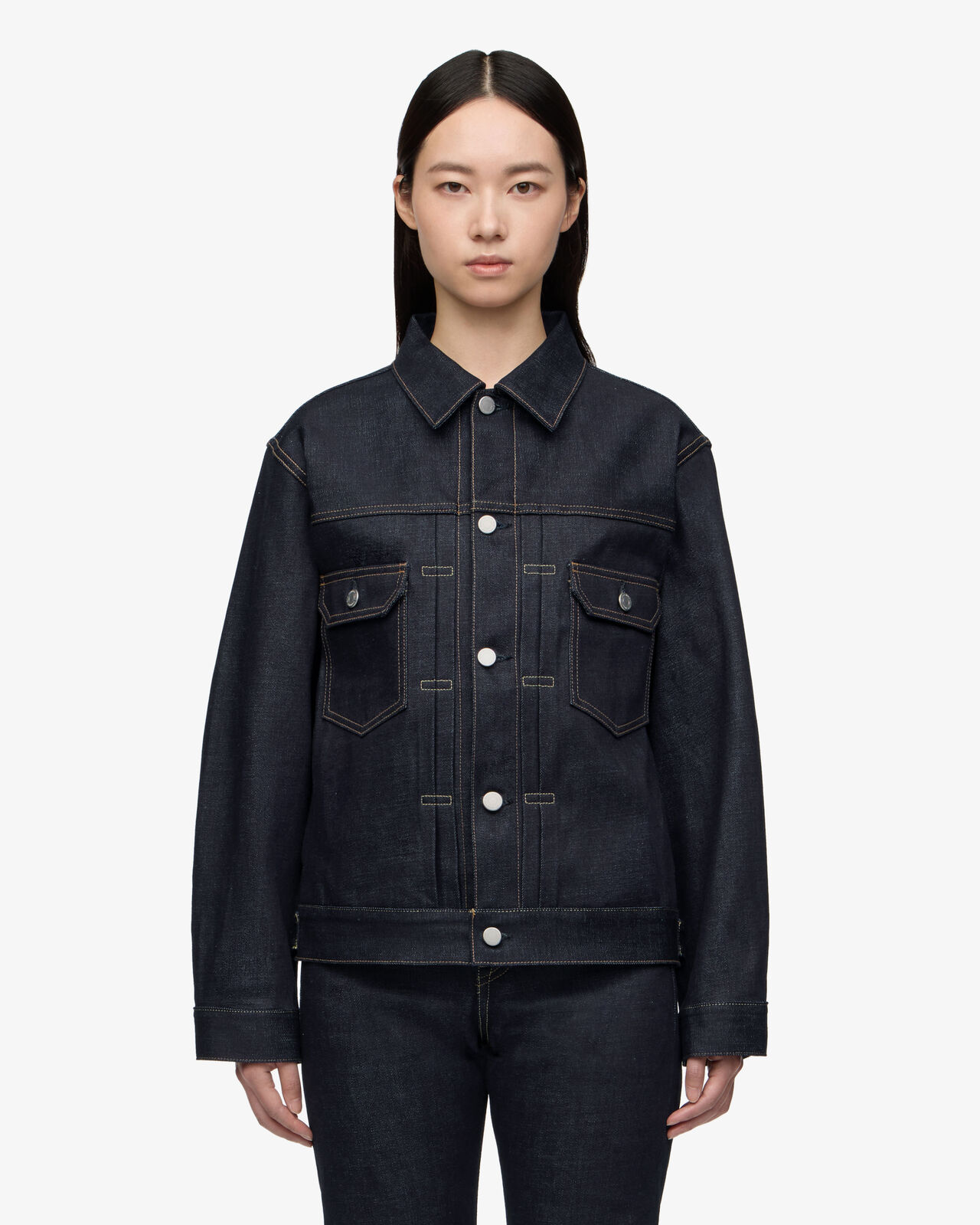 #002 STANDARD DENIM JACKET 14.7oz,Indigo, large image number 5