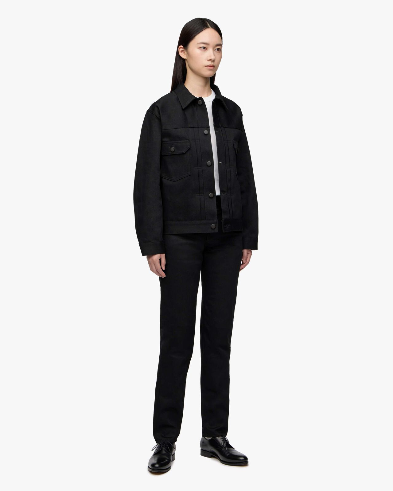 #300 STANDARD SLIM 14.7oz ZIPPER FLY,BLK, large image number 7
