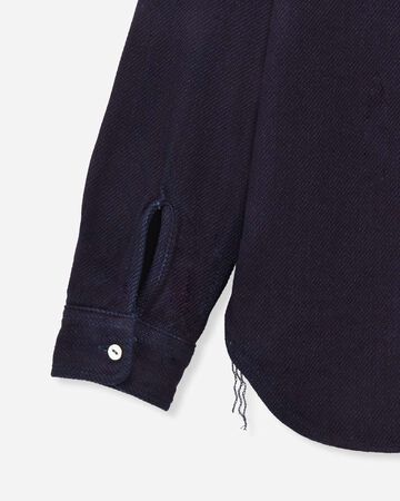 TRIPLE STITCH L/S DOBBY SHIRT - INDIGO,Indigo, large image number 8