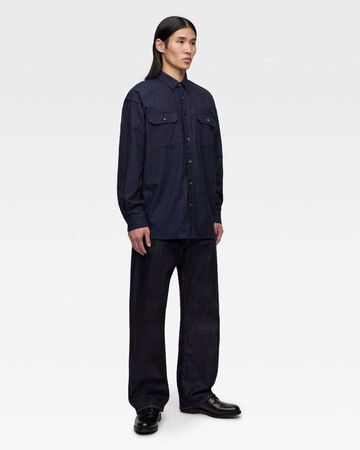SASHIKO CPO SHIRT,Indigo, large image number 3