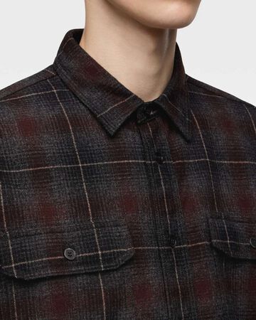 WOOL×CASHMERE OMBRE CHECK L/S SHIRT,GRY, large image number 4