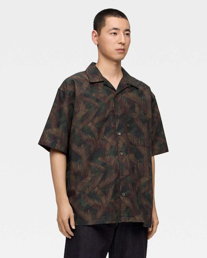 CYCADS PATTERN S/S SHIRT,, medium