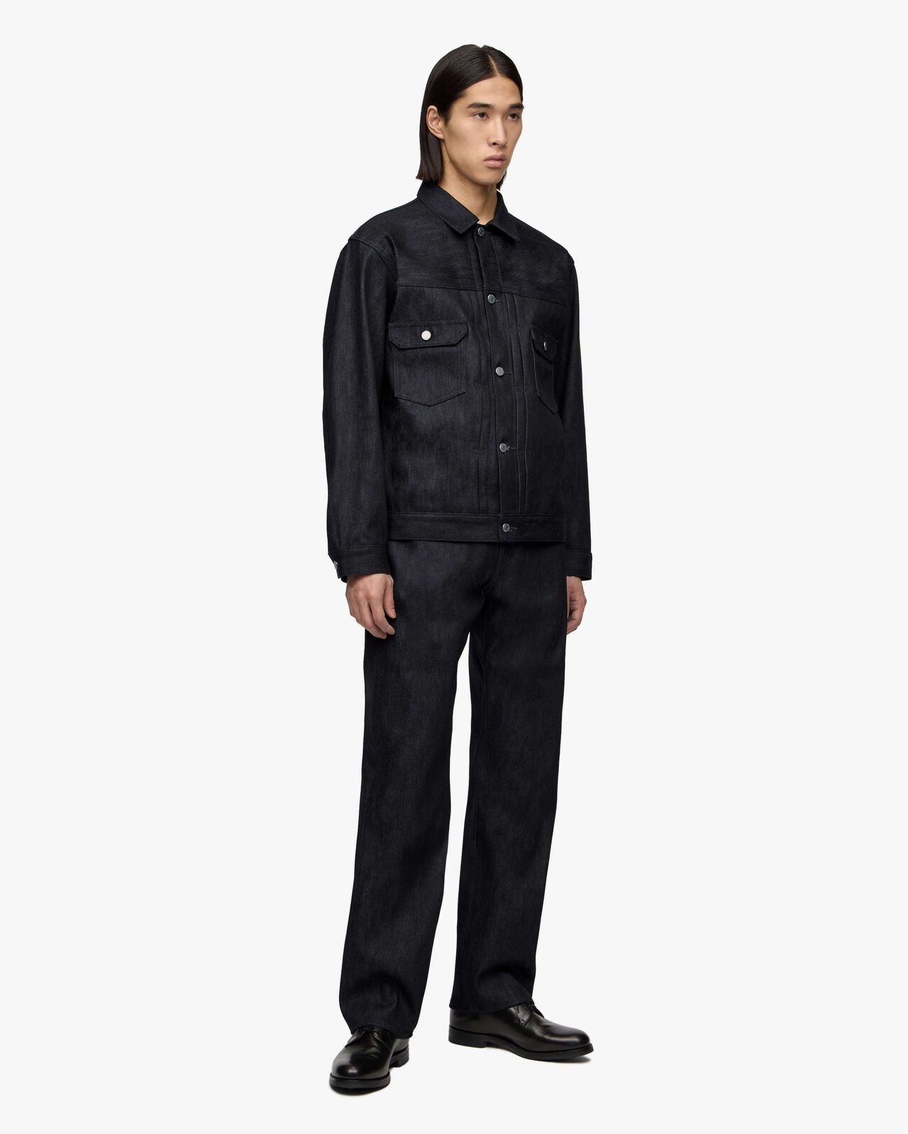 #100 CASHMERE STRAIGHT 13.7oz ZIPPER FLY,Indigo, large image number 5
