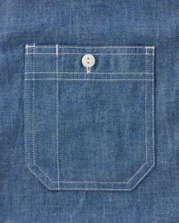 TRIPLE STITCH L/S CHAMBRAY SHIRT,Indigo, large image number 10