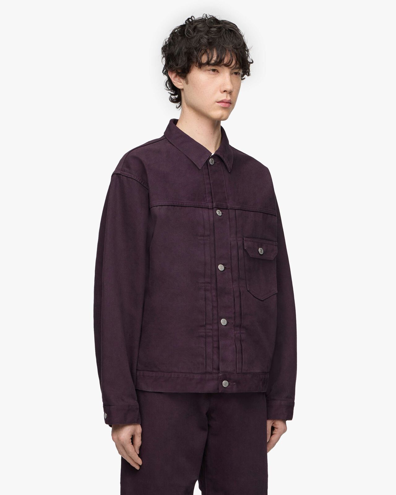 [arriving 8/21] #001 DENIM JACKET - SHIKON,PURPLE, large image number 1