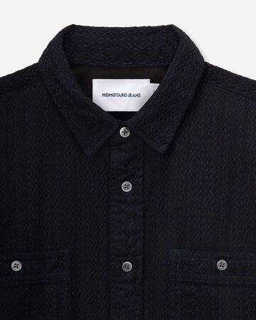 SASHIKO WORK SHIRT,Indigo, large image number 7