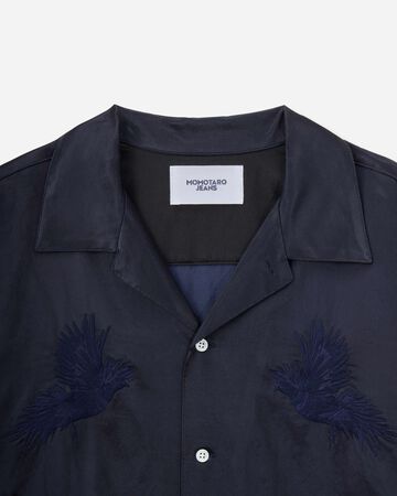 SATIN SOUVENIR L/S SHIRT,NAVY, large image number 7